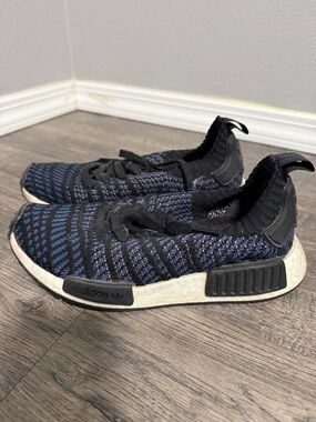 adidas Kids Primeknit Slip-On Sneakers - Black & Blue